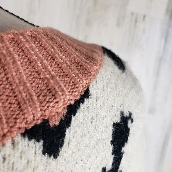 Cozy Casual Leopard Cheetah Sweater Sz M/L - Picture 4 of 9